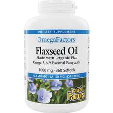 Natural Factors OmegaFactors Flaxseed Oil 1000 mg 360 Softgels