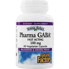 Natural Factors Stress-Relax PharmaGABA 100 mg. 60 Vegetarian Capsules