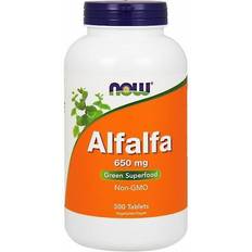 Alfalfa hälsokost och Now Foods Alfalfa 650 mg 500 Tablets