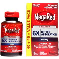 Schiff MegaRed Advanced 6X Absorption 800 mg 80 Softgels