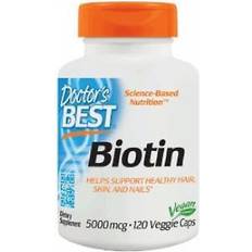 Vitamins & Supplements Doctor's Best Biotin, 5000mcg 120 vcaps