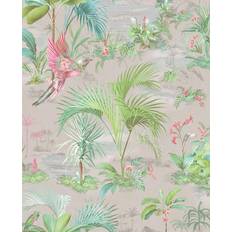 PiP Studio Florale Tapete Palm Scenes von Eijffinger Grau verde