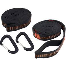 TravelSafe Camping & Friluftsliv TravelSafe Travel Tree Straps (black/orange) Incl. Tilbehør til hængekøje