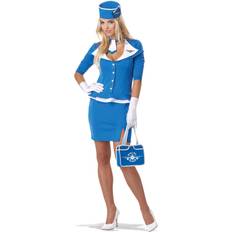 California Costumes Flygvärdinna Retro Maskeraddräkt Medium