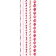 Creativ Company Half Adhesive Pearls Pink 2-8mm, 140pcs