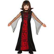 Vampieren Feestjurken Fiestas Guirca Vampieren Halloween verkleedkleding jurk voor meisjes zwart/rood 140-152 (10-12 jaar)