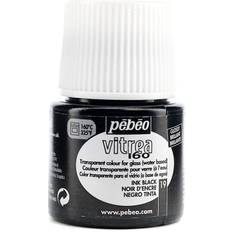 Svarte Glassmaling Pebeo Vitrea 160 Glass Paint ink black gloss 45 ml