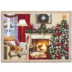 LUCAS Cross Stitch Set, Multicoloured, 27x25cm