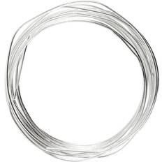 Garn & Håndarbejdsudstyr Deco Silver-plated Wire, thickness 1,2 mm, silver-plated, 3 m/ 1 roll