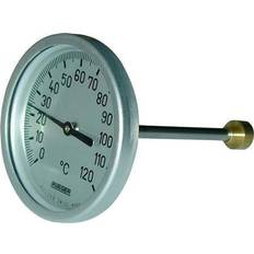 SØRENSEN & KOFOED Rüger termometer type TCH. 0-120° Ø100. 100MM føler. Klasse 1. Følerhus i rustfri AISI 304, bagudvendt føler. Excl føler lomme