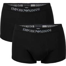 Emporio Armani Pure Cotton Trunks 2-pack - Black