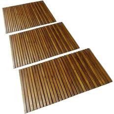 Trä badrumsmatta vidaXL Acacia 3-pack Brun 50x80cm