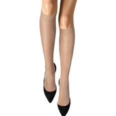 Knee Sock - Woman Socks Wolford Satin Touch 20 Den Knee Highs Socks - Caramel