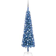 Rot Weihnachtsbäume vidaXL Slim LEDs & Ball Weihnachtsbaum 210cm