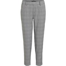 Object Collector's Item Lisa Slim Fit Trousers - Gardenia/Checks Black