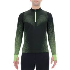 Reflectors Base Layer Tops UYN Exceleration Long Sleeve Zip Men - Black/Yellow Fluo