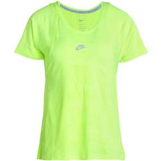 Clothing Nike Air Dri-FIT Short-Sleeve Running T-shirt Women - Volt/Reflective Silver