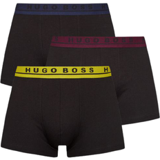 HUGO BOSS Stretch Cotton Trunks with Logo Waistbands 3-pack - Dark Blue