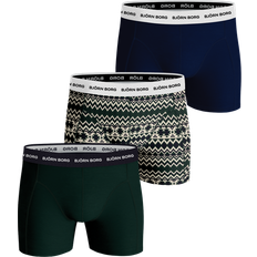 Björn Borg Essential Boxer 3-pack - Green,/Print/Navy Blue