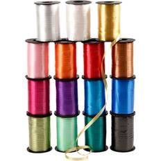 Creativ Company Curling Ribbon, W: 10 mm, glossy, assorted colours, 15x250 m/ 1 pack