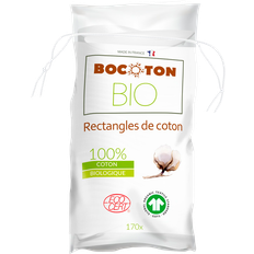 Vatpinde & Vatrondeller Bocoton Bio Rectangles vatrondeller 170 stk