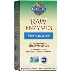 Garden of Life Raw Enzymes Men 50 and Wiser 90 Capsules