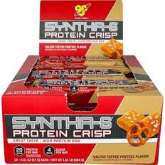 Bars BSN Syntha-6 Protein Crisp Bar Salted Toffee Pretzel 12 Bars