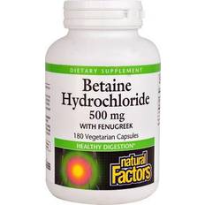 Vitamins & Supplements Natural Factors Betaine Hydrochloride (HCL) 180 Capsules