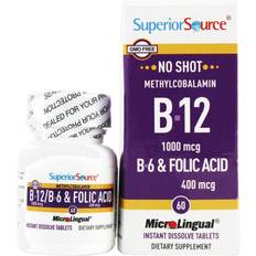 Vitamins & Supplements Superior Source No Shot Methylcobalamin B12 B6 & Folic 60 Tablets