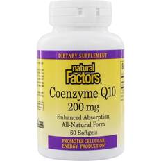 Coenzym q10 Natural Factors Coenzyme Q10 200 mg 60 Softgels 60 stk