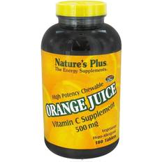 Nature's Plus Chewable Orange Juice Vitamin C 500 mg 180 Tablets