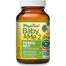 Tabletter Vitaminer & Mineraler på tilbud MegaFood Baby & Me 2 Prenatal Multi 120 stk