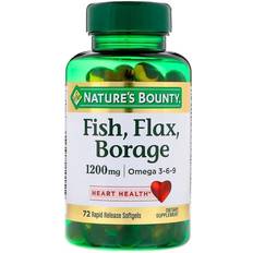 Acidi Grassi Natures Bounty Fish Flax Borage 1200 mg. 72 Softgels