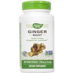 Vitamins & Supplements Nature's Way Ginger Root 550 mg. 180 Vegetarian Capsules