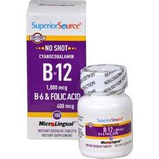 Superior Source No Shot B12 Cyanocobalamin 1000 mcg. 100 Quick Dissolve Tablets