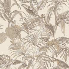 Wallpapers Dutch Wallcoverings Wallpaper Bird-of-Paradise Cream