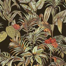 Papeles pintados Dutch Wallcoverings Papel De Pared Bird-of-paradise Negro