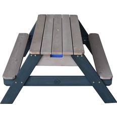 Axi Table sable et eau NICK Anthracite avec parasol Bleu Gris 90x80x56cm