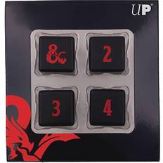 Metal dice Ultra Pro ULP18613 D6 Dungeons & Dragons Heavy Metal Dice, Black & Red 4 Per Pack