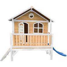 Axi Stef Playhouse Brown White with Blue Slide
