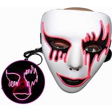 Rosa Masken INF LED mask Halloween Vit/Pink