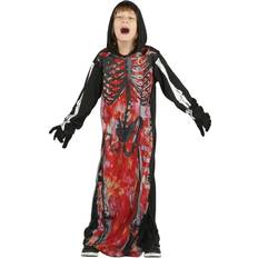 Bristol Novelty Bristol Novelty Childrens/Kids Skeleton Demon Costume (L) (Black/White/Red)