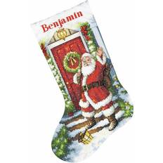 Dimensions Dimensions Gold Collection Counted Cross Stitch Kit 16" Long-Welcome Santa Stocking (14 Count)
