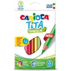 Trekantede farveblyanter CARIOCA Trekantede Tita (12 blyanter)