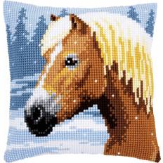 Vervaco Vervaco Cross Stitch Cushion Kit: Horse & Snow, NA, 40 x 40cm