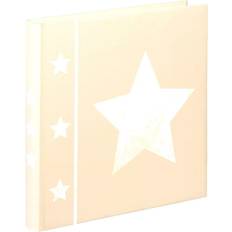 Beige Arts et Métiers Hama “Skies” Photo Album (jumbo album with 60 pages, for 240 photos in 10x15 format, Star motif, 30cm x 30cm) XL Beige Photo Book