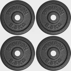 Proiron PRKISP02K Viktplattor Set, 4 x 2,5 kg, Svart, Massivt Gjutjärn
