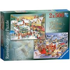 Ravensburger Christmas Collection No.1 Christmas Market & Santa's Christmas Supper 2x500 Pieces