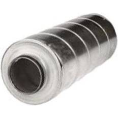 Lindab Lyddæmper SLU 160 med 50 mm isolering. Længde 975 mm, ydre diameter 260 mm
