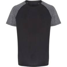 Tridri Contrast Sleeve Performance T-shirt Men - Charcoal/Black Melange